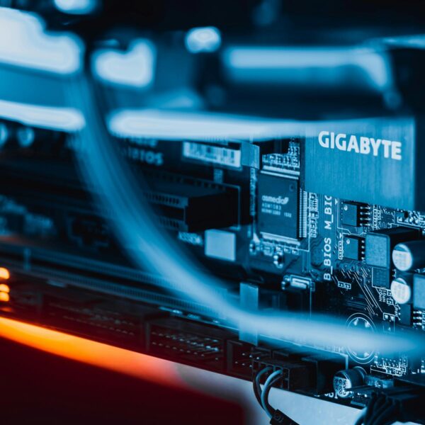 Detail shot of server